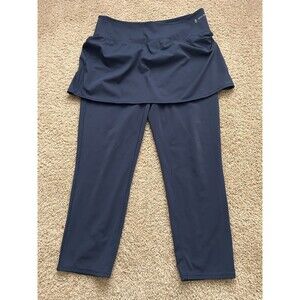 Zuda Z-Move Cropped Skirted Legging Womens Large Navy Blue